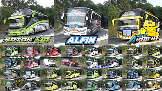 Mobil Bus Telolet Katak Ijo Aprilia Style Alfin Cekap Terang Flamboyan Louisville HPJ RR TCI [upl. by Swithin]