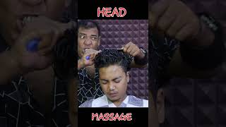 Head massage with massive oil asmr shorts asimbarber asmrclinic [upl. by Ennaitsirk]