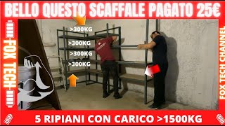 IL MIGLIORE SCAFFALE ECONOMICO PER GARAGE  UFFICIO LABORATORIO OLTRE 1500KG [upl. by Takashi960]