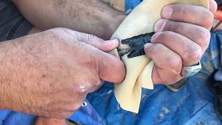 Flint Knapping Obsidian Concave Base [upl. by Edmanda460]