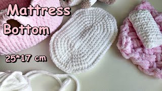 Crochet Mattress or Bottom for Cradle amp Bassinet 2517 cm  Video Tutorial [upl. by Carnay]