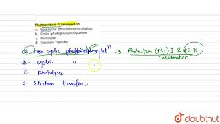 PhotosystemII involved in [upl. by Dirk218]