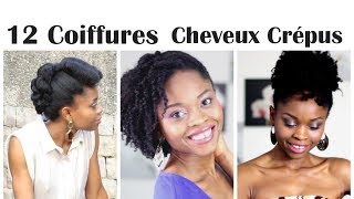 ☆ 12 Coiffures sur Cheveux Crépus ☆ [upl. by Nickles]