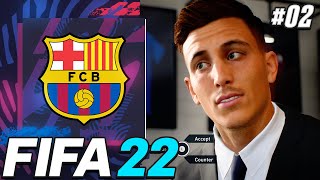 SIGNING A WORLD CLASS DEFENDER😍  FIFA 22 Barcelona Career Mode EP2 [upl. by Edlun]