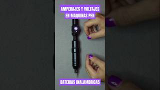 Amperajes y Voltajes En Baterias Inalambricas Para Tatuar Con Maquinas Tipo Pen Rotativas  short [upl. by Kevin]