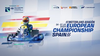 FIA karting European Championship 2024 KZKZ2KZ2 Masters  Round 1 Motorland Aragon Sunday [upl. by Sayer]