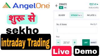 Angel one intraday Trading kaise kare angel one live intraday Trading  angeloneintradaytrading [upl. by Havelock]