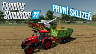 PRVNÍ SKLIZEŇ  Farming Simulator 22 01 [upl. by Sidon965]