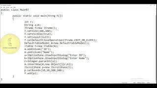 Java  Swing class Complete JTable part 2  CodeLearning [upl. by Duax]