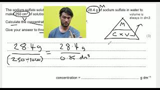 Chemistry GCSE Concentration Calculations [upl. by Korns]