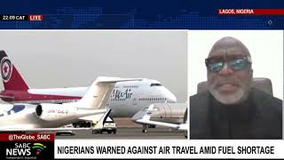 Nigerias airline operators warns passengers against travelling due to a shortage of aviation fuel [upl. by Naivart]