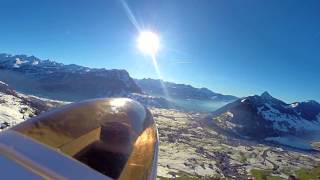 Arcus E 22  RC Scenic Flight  Alps  Schwyz  Swiss Knife Valley  Onboard View [upl. by Somisareg]