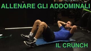 Crunch addominali  piedi a terra e gambe a 45gradi [upl. by Anifur]