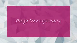 Gage Montgomery  appearance [upl. by Dupre973]