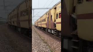 Ajmer Intercity SF Express ICF WAP 5 Electric loco shed Gaziyabad 12195 short train [upl. by Atnovart]