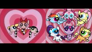 PowerPuff Ponies Side by side comparison [upl. by Chip]