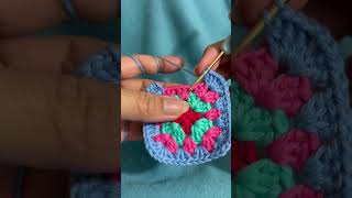 Crochet granny square shorts shortvideo youtubeshorts ytshorts grannysquare wow beginners up [upl. by Araek]