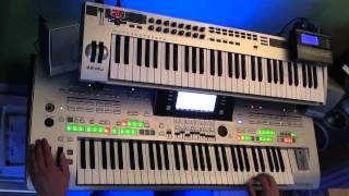 JM Jarre Oxygene 8 remix played on tyros 3 with vst plugins [upl. by Eenaj]