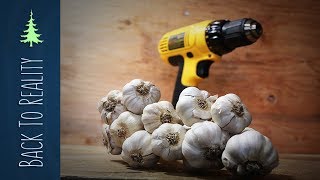 How to Peel Garlic in Seconds with a Drill DIY garlic peeling machine [upl. by Kyrstin559]