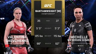 Valentina Shevchenko vs Michelle WatersonGomez Full Fight  UFC 5 Fight Night [upl. by Aneri]