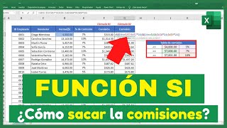 🔴Función SI con 3 CONDICIONES🧐Calcular las COMISIONES por VENTAS de un TRABAJADOR en Excel [upl. by Ycul]