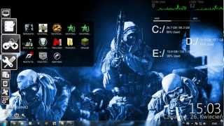 Tutorial PL Rainmeter amp RocketDock Obsługa i dodatki [upl. by Arenahs]