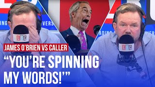 James OBriens mammoth 21 minute call with Nigel Farage supporter  LBC [upl. by Clorinde]