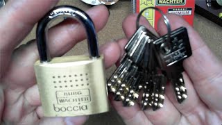 169 Burg Wachter Boccia 40mm Brass Padlock picked open [upl. by Isahella]