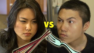 Chopsticks vs Forks DISH BATTLE [upl. by Yahsed]