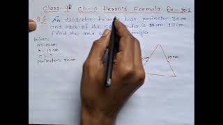 Q6 of Ex 101 Herons formula 9th class  Maths Ncert class 9th Q6 chapter 10 [upl. by Yance]