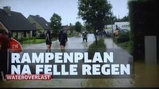 VTM Nieuws Rampenplan afgekondigd in WestVlaanderen door overstromingen 28 juli 2014 [upl. by Hesoj569]