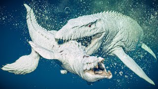 Mosasaurus Albino vs All Albino marine reptiles  Jurassic World Evolution 2 [upl. by Trebbor22]