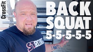 Back Squat 5x5 WOD Demo 220923 [upl. by Ash64]