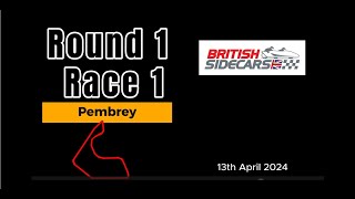 Round 1 Race 1 of the British Sidecar Championship from Pembrey 13th April 2024 Introamp interviews [upl. by Barr]