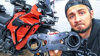 Does the Eagle MFG Fork Brace Really Work  2022 KLR 650 [upl. by Nitnilc]