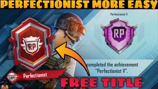 HOW TO COMPLETE PERFECTIONIST ACHIEVEMENT IN BGMI amp PUBG MOBILE  GET FREE PERFECTIONIST TITLE [upl. by Ide]