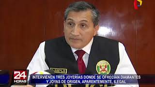 Policía interviene empresas contrabandistas de diamantes [upl. by Harahs]