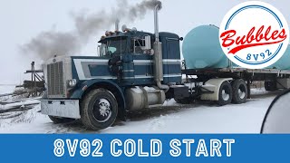 Peterbilt 359 359 Detroit 8V92 Cold start and update [upl. by Atirec]