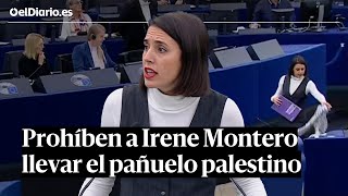 Prohíben a IRENE MONTERO el pañuelo PALESTINO y responde quotLos genocidios tampoco están permitidosquot [upl. by Eleanora601]