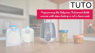 PROGRAMMING THE BABYMOOV NUTRISMART BOTTLE WARMER WITH STEAM HEATING IN ML IN HOME MODE [upl. by Viking401]