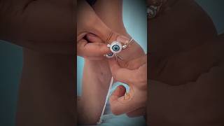 Beautiful silver evil eye Anklet🌸✨viralvideo youtubeshorts ytshorts [upl. by Alcine]