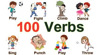 Common Action Verbs in English  English Vocabulary with sentences  100 Action Verbs [upl. by Refinneg300]