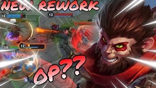 Wild Rift PBE SERVER NEW REWORK WUKONG 14 KILL FULL GAMEPLAY ITEMSRUNES [upl. by Yuria]