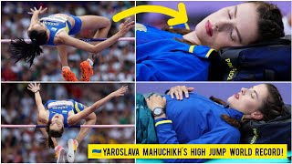 Ukraines Yaroslava Mahuchikh gold with new world record in womens high jump Paris Olympics 2024 [upl. by Ester49]