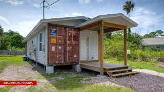 Stunning Shipping Container Home in Bradenton Florida USA [upl. by Ahsinet]