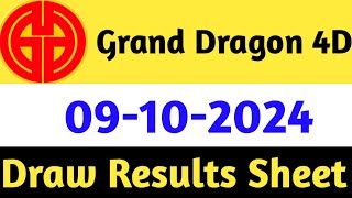 09102024 Grand Dragon Today 4D Results  4d Malaysia Live Today  Today 4d Result Live [upl. by Abehshtab705]