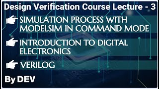 simulation process with modelsim in command mode introduction to digital electronics verilog [upl. by Eniamrahc194]