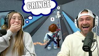 My DAD Embarrassed Me In MM2 Voice Chat Roblox MM2 Funny Moments OMG [upl. by Smukler]