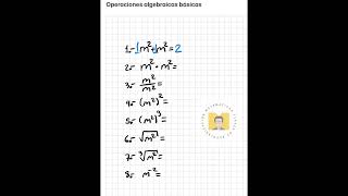 Operaciones Algebraicas basicas [upl. by Nednil]