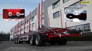 5 axle timber trailer dedicated for SCANDINAVIAN MARKETS [upl. by Nnyloj]